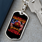Best Firefighter Better Father Keychain Stainless Steel or 18k Gold Dog Tag Keyring-Express Your Love Gifts