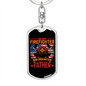 Best Firefighter Better Father Keychain Stainless Steel or 18k Gold Dog Tag Keyring-Express Your Love Gifts