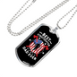 Best Firefighter Dad Ever Necklace Stainless Steel or 18k Gold Dog Tag 24" Chain-Express Your Love Gifts