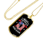 Best Firefighter Dad Ever Necklace Stainless Steel or 18k Gold Dog Tag 24" Chain-Express Your Love Gifts