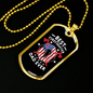 Best Firefighter Dad Ever Necklace Stainless Steel or 18k Gold Dog Tag 24" Chain-Express Your Love Gifts