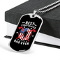 Best Firefighter Dad Ever Necklace Stainless Steel or 18k Gold Dog Tag 24" Chain-Express Your Love Gifts