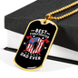 Best Firefighter Dad Ever Necklace Stainless Steel or 18k Gold Dog Tag 24" Chain-Express Your Love Gifts