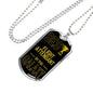 Best Flight Attendant In The Galaxy Necklace Stainless Steel or 18k Gold Dog Tag w 24"-Express Your Love Gifts
