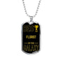 Best Florist In The Galaxy Necklace Stainless Steel or 18k Gold Dog Tag w 24"-Express Your Love Gifts