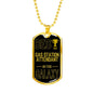 Best Gas Station Attendant In The Galaxy Necklace Stainless Steel or 18k Gold Dog Tag w 24"-Express Your Love Gifts