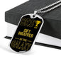 Best Gift Wrapper In The Galaxy Necklace Stainless Steel or 18k Gold Dog Tag w 24"-Express Your Love Gifts