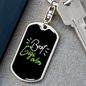 Best Gigi Ever Green Mom Keychain Stainless Steel or 18k Gold Dog Tag Keyring-Express Your Love Gifts