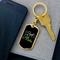 Best Gigi Ever Green Mom Keychain Stainless Steel or 18k Gold Dog Tag Keyring-Express Your Love Gifts