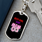 Best Girl Ever Mom Keychain Stainless Steel or 18k Gold Dog Tag Keyring-Express Your Love Gifts