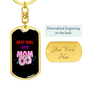 Best Girl Ever Mom Keychain Stainless Steel or 18k Gold Dog Tag Keyring-Express Your Love Gifts