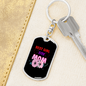 Best Girl Ever Mom Keychain Stainless Steel or 18k Gold Dog Tag Keyring-Express Your Love Gifts
