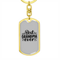 Best Grandma Ever Mom Keychain Stainless Steel or 18k Gold Dog Tag Keyring-Express Your Love Gifts