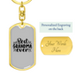 Best Grandma Ever Mom Keychain Stainless Steel or 18k Gold Dog Tag Keyring-Express Your Love Gifts