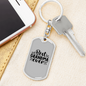 Best Grandma Ever Mom Keychain Stainless Steel or 18k Gold Dog Tag Keyring-Express Your Love Gifts