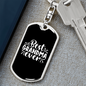 Best Grandma Ever White Mom Keychain Stainless Steel or 18k Gold Dog Tag Keyring-Express Your Love Gifts