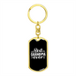Best Grandma Ever White Mom Keychain Stainless Steel or 18k Gold Dog Tag Keyring-Express Your Love Gifts