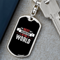 Best Grandma in the World Mom Keychain Stainless Steel or 18k Gold Dog Tag Keyring-Express Your Love Gifts