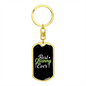 Best Granny Ever Green Mom Keychain Stainless Steel or 18k Gold Dog Tag Keyring-Express Your Love Gifts
