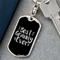 Best Granny Ever Mom Keychain Stainless Steel or 18k Gold Dog Tag Keyring-Express Your Love Gifts