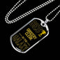Best Grocery Clerk In The Galaxy Necklace Stainless Steel or 18k Gold Dog Tag w 24"-Express Your Love Gifts