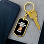 Best Hamster Mom Ever Keychain Stainless Steel or 18k Gold Dog Tag Keyring-Express Your Love Gifts
