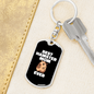 Best Hamster Mom Ever Keychain Stainless Steel or 18k Gold Dog Tag Keyring-Express Your Love Gifts