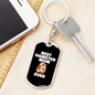 Best Hamster Mom Ever Keychain Stainless Steel or 18k Gold Dog Tag Keyring-Express Your Love Gifts