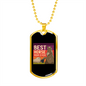 Best Horse Mom Ever Horse Necklace Stainless Steel or 18k Gold Dog Tag 24" Chain-Express Your Love Gifts