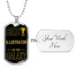 Best Illustrator In The Galaxy Necklace Stainless Steel or 18k Gold Dog Tag w 24"-Express Your Love Gifts