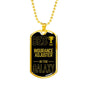 Best Insurance Adjuster In The Galaxy Necklace Stainless Steel or 18k Gold Dog Tag w 24"-Express Your Love Gifts