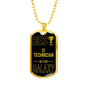 Best IT Technician In The Galaxy Necklace Stainless Steel or 18k Gold Dog Tag w 24"-Express Your Love Gifts