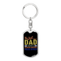 Best Kind Of Dad Raises Police Keychain Stainless Steel or 18k Gold Dog Tag Keyring-Express Your Love Gifts