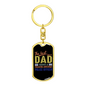 Best Kind Of Dad Raises Police Keychain Stainless Steel or 18k Gold Dog Tag Keyring-Express Your Love Gifts