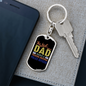 Best Kind Of Dad Raises Police Keychain Stainless Steel or 18k Gold Dog Tag Keyring-Express Your Love Gifts