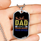 Best Kind Of Dad Raises Police Necklace Stainless Steel or 18k Gold Dog Tag 24"-Express Your Love Gifts