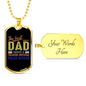 Best Kind Of Dad Raises Police Necklace Stainless Steel or 18k Gold Dog Tag 24"-Express Your Love Gifts