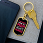 Best Kind of Mom Nurse Red Keychain Stainless Steel or 18k Gold Dog Tag Keyring-Express Your Love Gifts