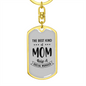 Best Kind of Mom Social Worker TranspArent Keychain Stainless Steel or 18k Gold Dog Tag Keyring-Express Your Love Gifts