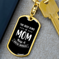 Best Kind of Mom Social Worker White Keychain Stainless Steel or 18k Gold Dog Tag Keyring-Express Your Love Gifts