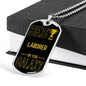 Best Laborer In The Galaxy Necklace Stainless Steel or 18k Gold Dog Tag w 24"-Express Your Love Gifts