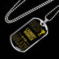 Best Laundry Worker In The Galaxy Necklace Stainless Steel or 18k Gold Dog Tag w 24"-Express Your Love Gifts