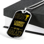 Best Laundry Worker In The Galaxy Necklace Stainless Steel or 18k Gold Dog Tag w 24"-Express Your Love Gifts