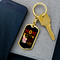 Best Life Mom Keychain Stainless Steel or 18k Gold Dog Tag Keyring-Express Your Love Gifts