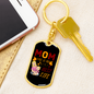 Best Life Mom Keychain Stainless Steel or 18k Gold Dog Tag Keyring-Express Your Love Gifts