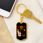 Best Life Mom Keychain Stainless Steel or 18k Gold Dog Tag Keyring-Express Your Love Gifts