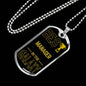 Best Manager In The Galaxy Necklace Stainless Steel or 18k Gold Dog Tag w 24"-Express Your Love Gifts