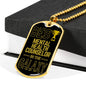 Best Mental Health Counselor In The Galaxy Necklace Stainless Steel or 18k Gold Dog Tag w 24"-Express Your Love Gifts