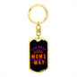 Best Mom Born in May Keychain Stainless Steel or 18k Gold Dog Tag Keyring-Express Your Love Gifts