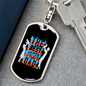 Best Mom Dad Keychain Stainless Steel or 18k Gold Dog Tag Keyring-Express Your Love Gifts